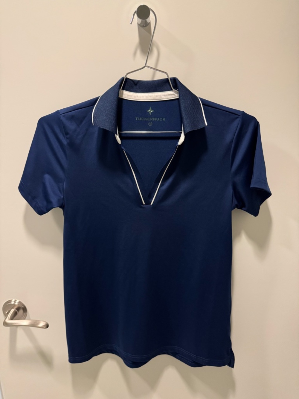 Tuckernuck Navy Caroline Polo Short Sleeve Performance - Size XS